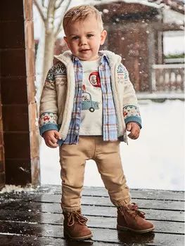 Тканевые брюки стандартного кроя Mayoral, бежевый