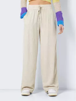 Тканевые брюки стандартного кроя Noisy May, бежевый