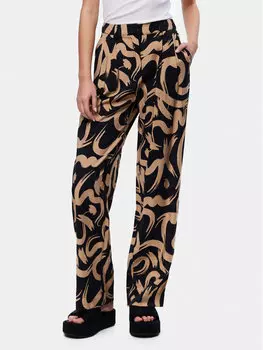 Тканевые брюки стандартного кроя Pieces, бежевый