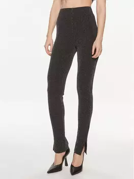 Тканевые брюки стандартного кроя Pieces, черный