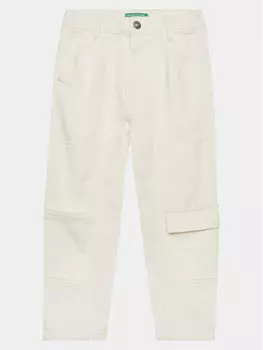 Тканевые брюки стандартного кроя United Colors Of Benetton, экрю