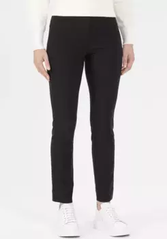 Тканевые брюки Stehmann "Loli" с разрезом на манжетах ног, черный