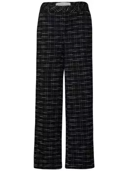 Тканевые брюки Street One Karierte Boucl Hose' Schwarz