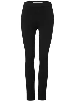 Тканевые брюки STREET ONE Slim fit Pants, черный