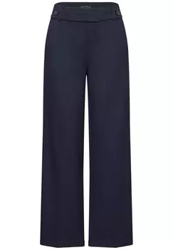 Тканевые брюки STREET ONE Wide leg Pants, синий