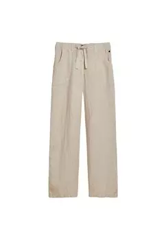 Тканевые брюки Superdry Wide leg Pants, бежевый