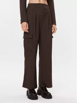 Тканевые брюки свободного кроя Herskind, коричневый