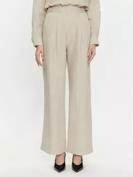 Тканевые брюки свободного кроя Marella, экрю