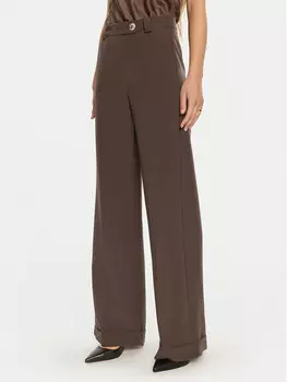 Тканевые брюки свободного кроя Maryley, коричневый