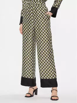 Тканевые брюки свободного кроя Max Mara Leisure, зеленый