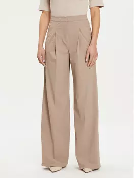 Тканевые брюки свободного кроя Max Mara Leisure, бежевый