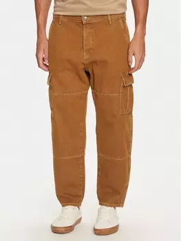 Тканевые брюки свободного кроя Mustang, коричневый