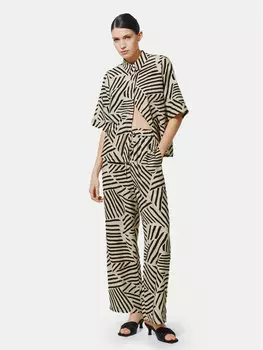 Тканевые брюки свободного кроя Vila, бежевый