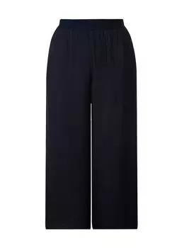 Тканевые брюки TEXTURED ELASTIC WAIST Ulla Popken, темно-синий