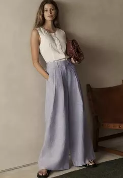 Тканевые брюки TEXTURED WIDE LEG Next, фиолетовый