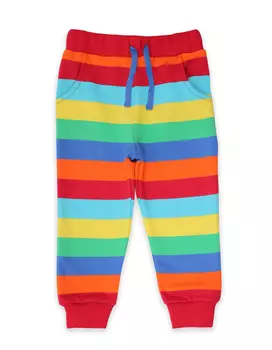 Тканевые брюки Toby Tiger Jogging mit Blockstreifen, красочный