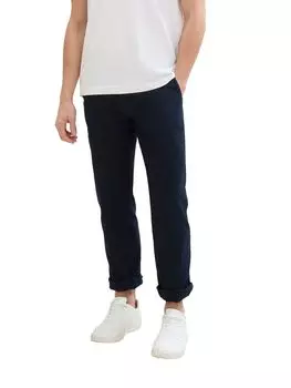 Тканевые брюки Tom Tailor Stoff/Chino REGULAR COTTON LINEN regular/straight, синий