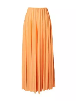 Тканевые брюки TOPSHOP Wide leg Pleat-Front Pants, оранжевый