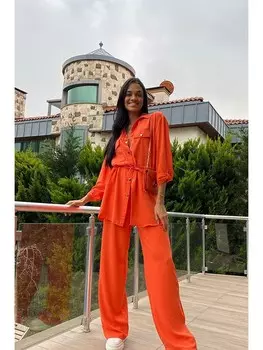 Тканевые брюки Trend Alacati 2tlg Outfit, оранжевый