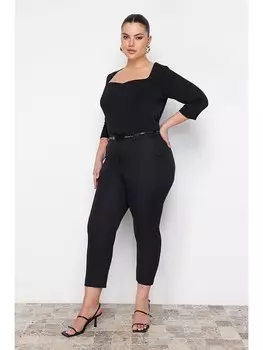 Тканевые брюки trendyol, черный