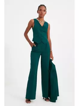 Тканевые брюки trendyol, цвет petrol