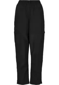 Тканевые брюки URBAN CLASSICS " Urban Classics Ladies Shiny Crinkle Nylon Zip Pants" (1 шт.), черный