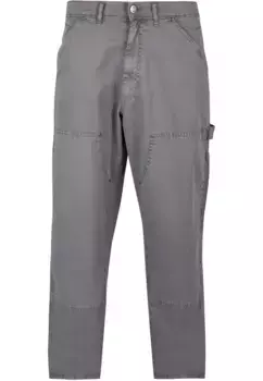 Тканевые брюки URBAN CLASSICS " Urban Classics Men's Double Knee Carpenter Trouser" (1 шт.), цвет Darkshadow