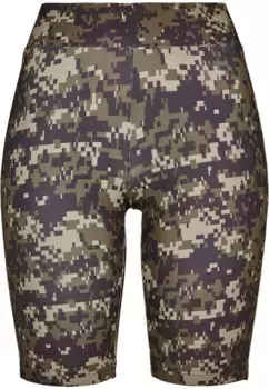 Тканевые брюки URBAN CLASSICS " Urban Classics Women's Ladies High Waist Camo Tech Cycle Shorts" (1 шт.), цвет Wooddigitalcamo