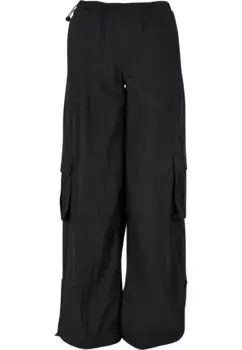 Тканевые брюки URBAN CLASSICS " Urban Classics Women's Ladies Wide Crinkle Nylon Cargo Pants" (1 шт.), черный