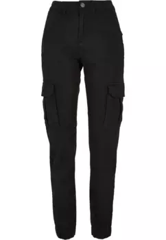 Тканевые брюки URBAN CLASSICS " Urban Classics Women's Ladies Cotton Twill Utility Pants" (1 шт.), черный