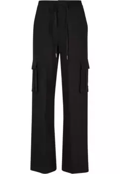 Тканевые брюки URBAN CLASSICS " Urban Classics Women's Ladies Vicose Straight Leg Cargo Pants" (1 шт.), черный