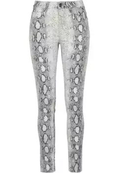 Тканевые брюки URBAN CLASSICS " Urban Classics Women's Ladies Animal Stretch Twill Skinny Pants" (1 шт.), цвет Offwhite Snake