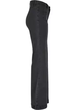 Тканевые брюки URBAN CLASSICS " Urban Classics Women's Ladies Vintage Flared Denim Pants" (1 шт.), цвет Blackwashed