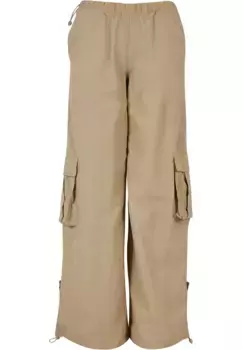 Тканевые брюки URBAN CLASSICS " Urban Classics Women's Ladies Wide Crinkle Nylon Cargo Pants" (1 шт.), цвет Concrete