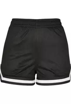 Тканевые брюки URBAN CLASSICS " Urban Classics Women's Ladies Stripes Mesh Hot Pants" (1 шт.), черный