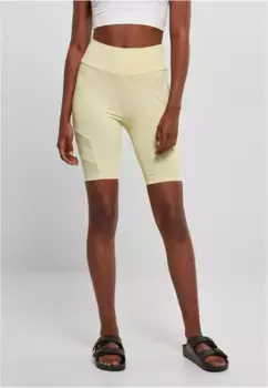 Тканевые брюки URBAN CLASSICS " Urban Classics Women's Ladies High Waist Tech Mesh Cycle Shorts" (1 шт.), желтый