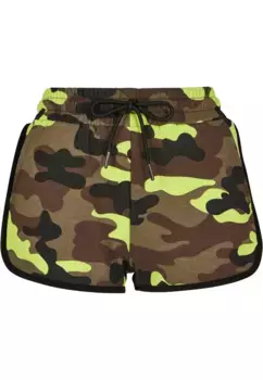 Тканевые брюки URBAN CLASSICS " Urban Classics Women's Ladies Printed Camo Hot Pants" (1 шт.), желтый