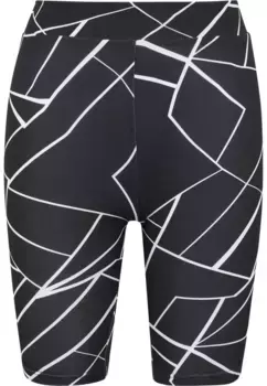 Тканевые брюки URBAN CLASSICS " Urban Classics Women's Ladies AOP Cycle Shorts 2-Pack" (1 шт.), цвет Geometric Black/Black