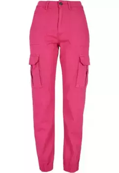 Тканевые брюки URBAN CLASSICS " Urban Classics Women's Ladies Cotton Twill Utility Pants" (1 шт.), розовый