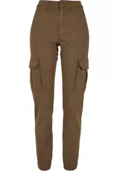 Тканевые брюки URBAN CLASSICS " Urban Classics Women's Ladies Cotton Twill Utility Pants" (1 шт.), оливковый