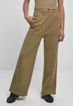 Тканевые брюки URBAN CLASSICS " Urban Classics Women's Ladies Straight Pin Tuck Sweat Pants" (1 шт.), цвет Tiniolive