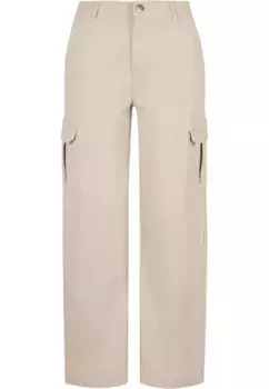 Тканевые брюки URBAN CLASSICS " Urban Classics Women's Ladies High Waist Straight Cargo Pants" (1 шт.), цвет Softseagrass