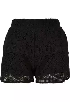 Тканевые брюки URBAN CLASSICS " Urban Classics Women's Ladies Crochet Resort Shorts" (1 шт.), черный