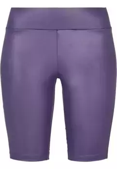 Тканевые брюки URBAN CLASSICS " Urban Classics Women’s Ladies Cycle Shorts из синтетической кожи" (1 шт.), фиолетовый