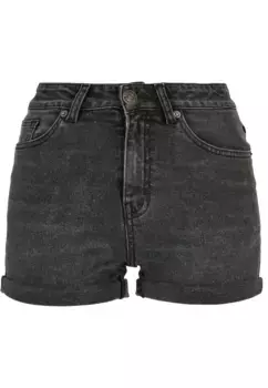 Тканевые брюки URBAN CLASSICS " Urban Classics Women's Ladies 5 Pocket Shorts" (1 шт.), цвет Black Stone Washed