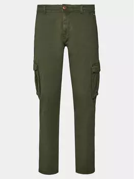 Тканевые брюки узкого кроя Blend, зеленый