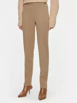 Тканевые брюки узкого кроя Luisa Spagnoli, бежевый
