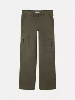 Тканевые брюки узкого кроя Name It, зеленый