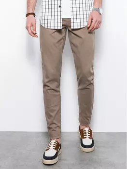 Тканевые брюки узкого кроя Ombre, бежевый