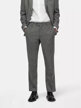 Тканевые брюки узкого кроя Selected Homme, серый